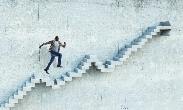 Image of businessman walking upstairs — Stock Photo, Image