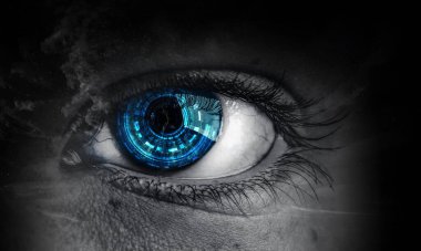 İnsan gözünün makro görüntüsü