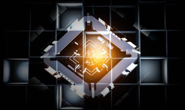 Teknoloji ve yenilik kavramı. Karışık ortam