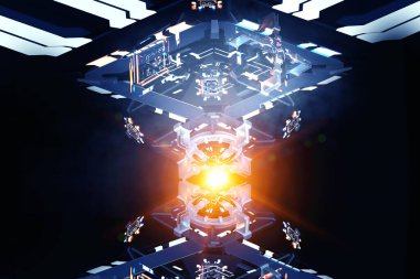 Teknoloji ve yenilik kavramı. Karışık ortam