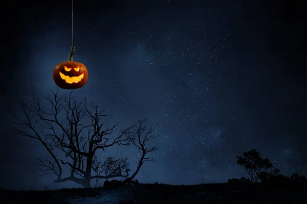 Gruseliges Halloween-Bild. Gemischte Medien — Stockfoto