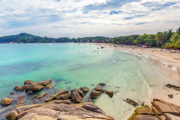 Praia Haad Rin. Local da Festa da Lua Cheia. Koh Phangan. Tailândia . — Fotografia de Stock