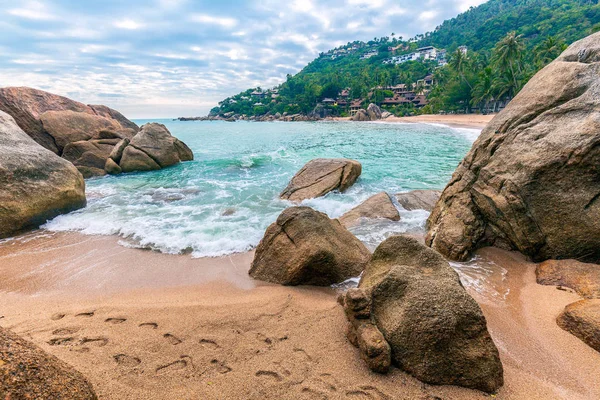 Manhã na praia de Coral Cove em Koh Samui na Tailândia — Fotografia de Stock