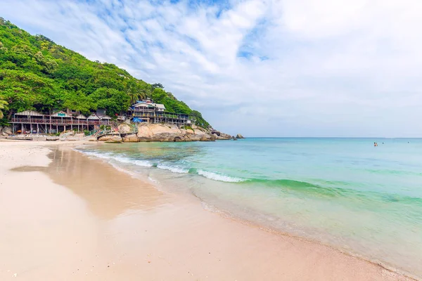 哈林海滩。著名的满月派的地点。帕岸岛。泰国. 免版税图库照片