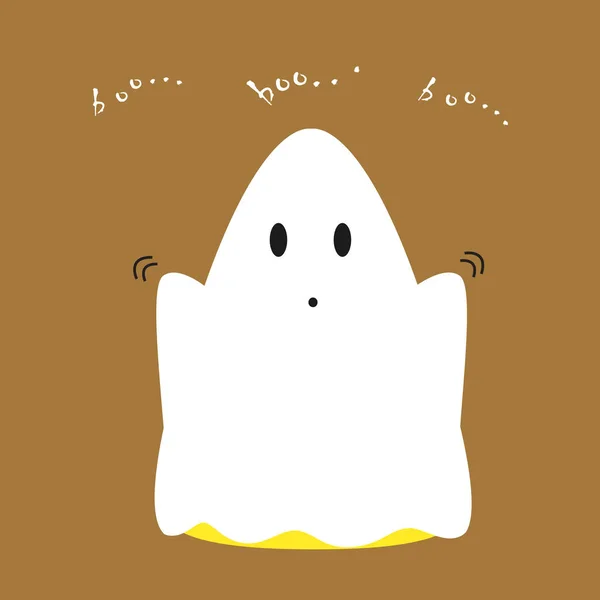 Halloween fantasma traje vetor ilustração — Vetor de Stock