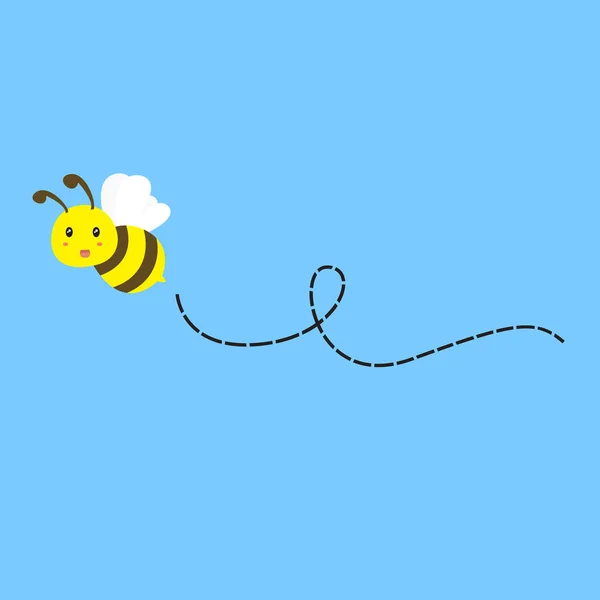 Fliegender Bienenvektor — Stockvektor