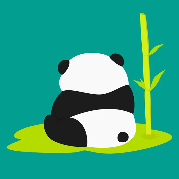 Sentado Panda Vector — Vetor de Stock