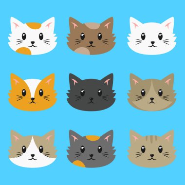 kedi koleksiyonu vektör