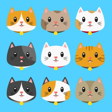 kedi koleksiyonu vektör