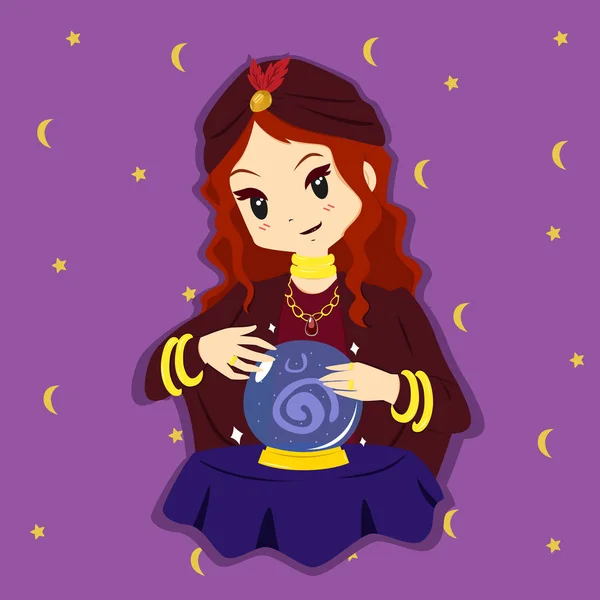 Fortune Teller Vector — Stockvector