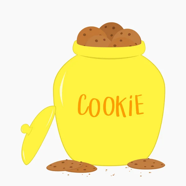 Pliki cookie w dużym pliku cookie Jar wektor — Wektor stockowy