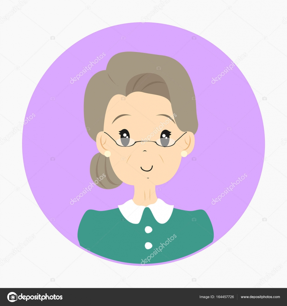 Half Body Grandmother Avatar Vector ⬇ Vector Image by © azuaya25 ...