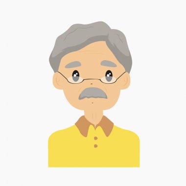 Yarım vücut dedesi Avatar vektör 