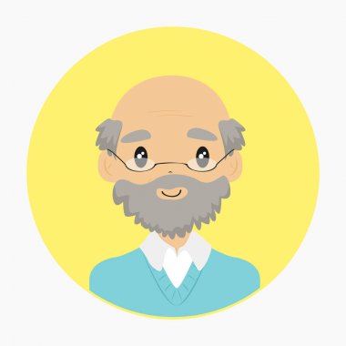 Yarım vücut dedesi Avatar vektör