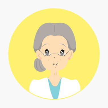 Yarım vücut büyükanne Avatar vektör