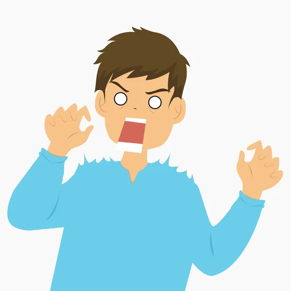 Shocked Man Vector Illustration — Stock Vector