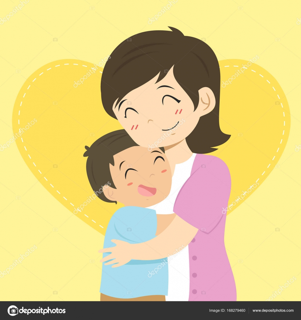 Mother and Son Hugging Cartoon Vector Stock Vector Image by ©azuaya25  #168279460