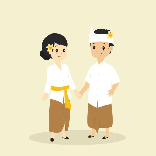 Bali Tracht Vektor Illustration — Stockvektor