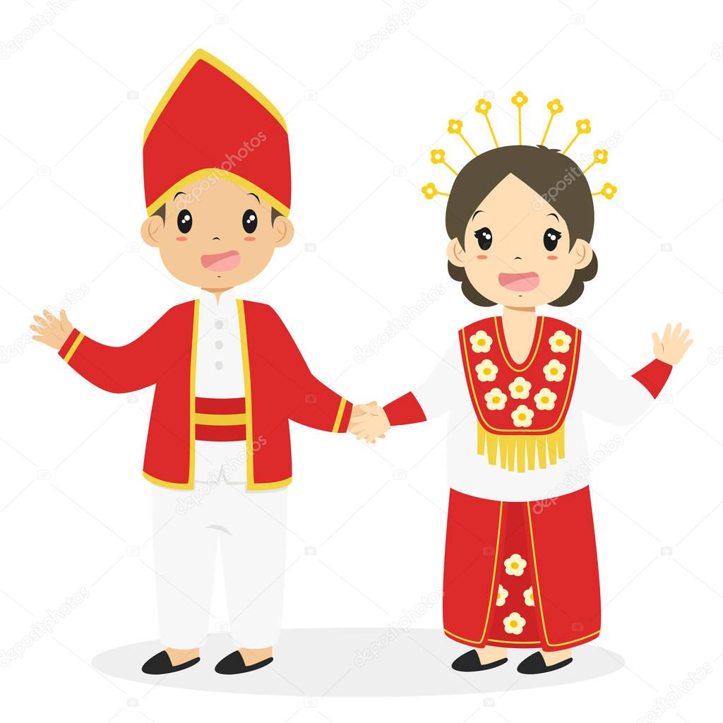 Happy Boy And Girl Wearing Maluku Traditional Dress And Holding Hands Indonesian Children Maluku Traditional Dress Cartoon Vector Larastock Happy Boy And Girl Wearing Maluku Traditional Dress And Holding Hands Indonesian Children Maluku Traditional Dress Cartoon Vector Larastock
