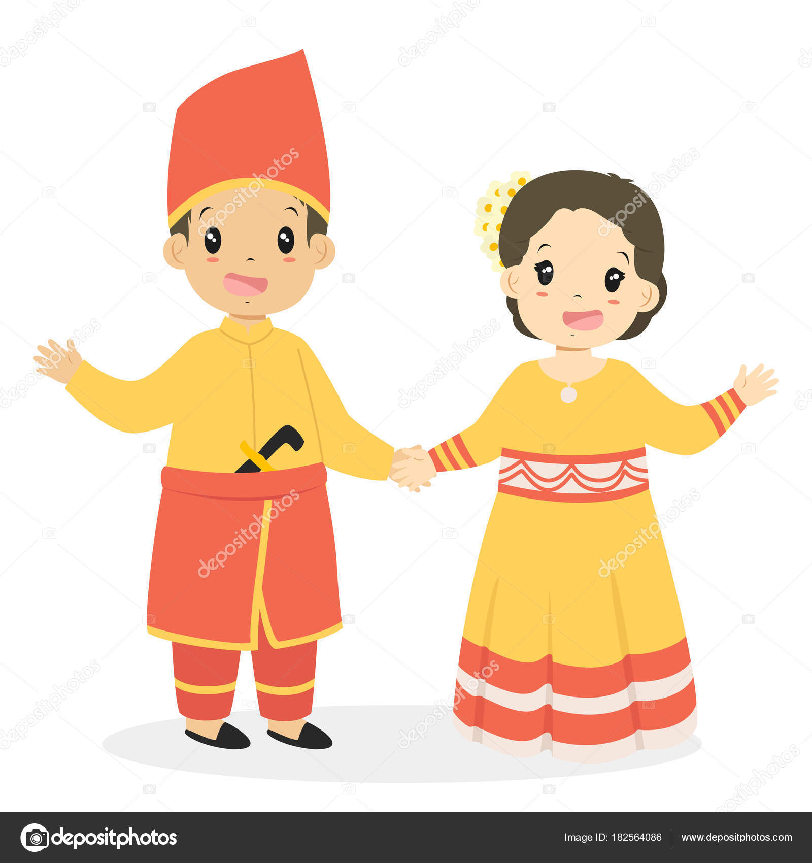 Happy Boy Girl Wearing Southeast Sulawesi Traditional Dress Holding Hands Vector Image By C Azuaya25 Vector Stock Happy Boy Girl Wearing Southeast Sulawesi Traditional Dress Holding Hands Vector Image By C Azuaya25 Vector Stock