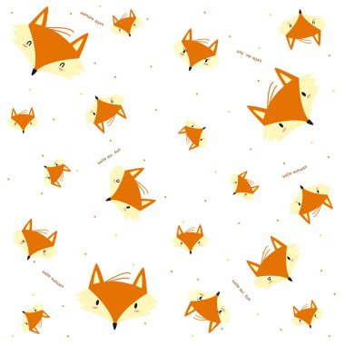 Sevimli sonbahar fox Model arka plan vektör.