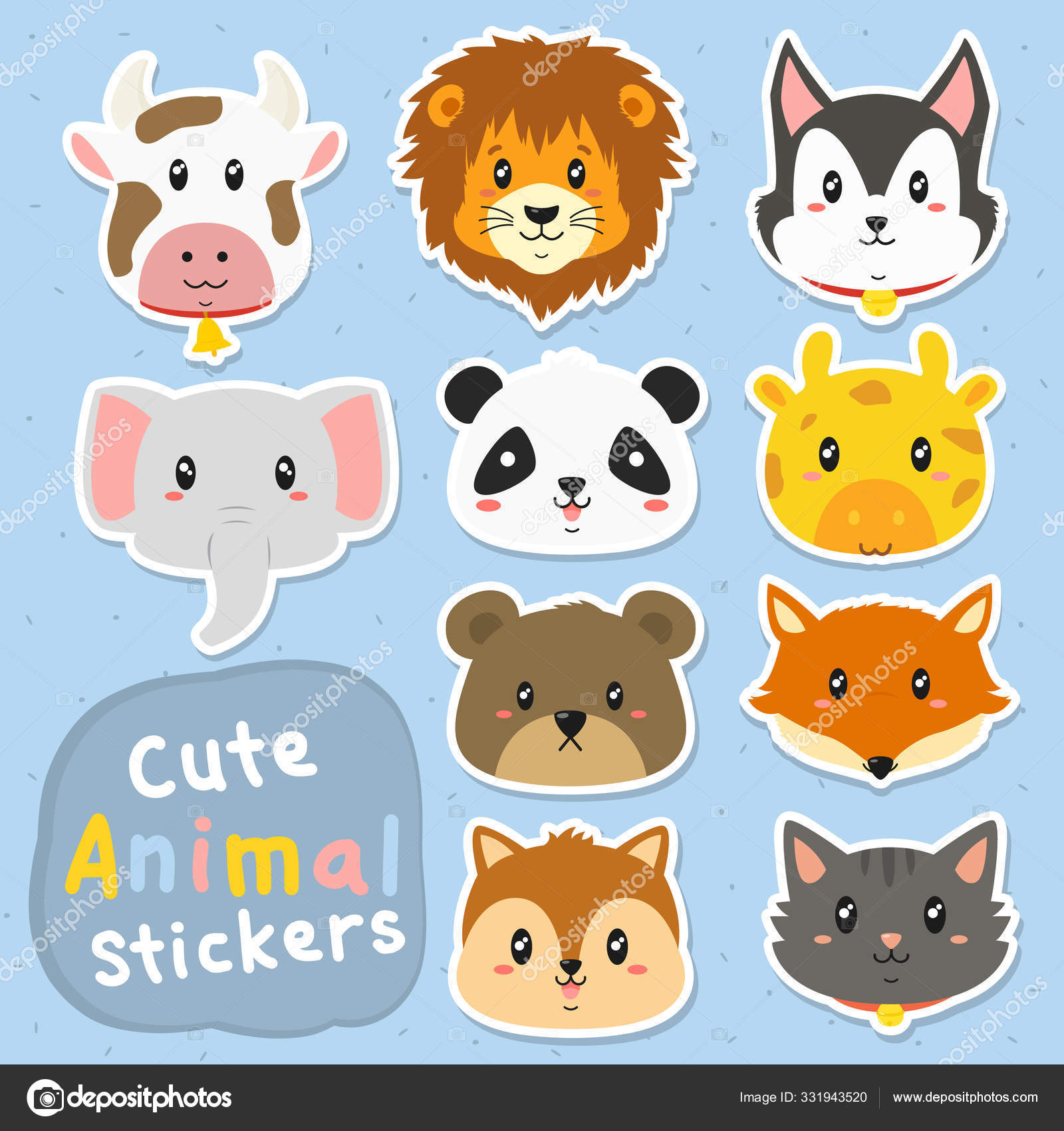 Animal Stickers, Cute Animals