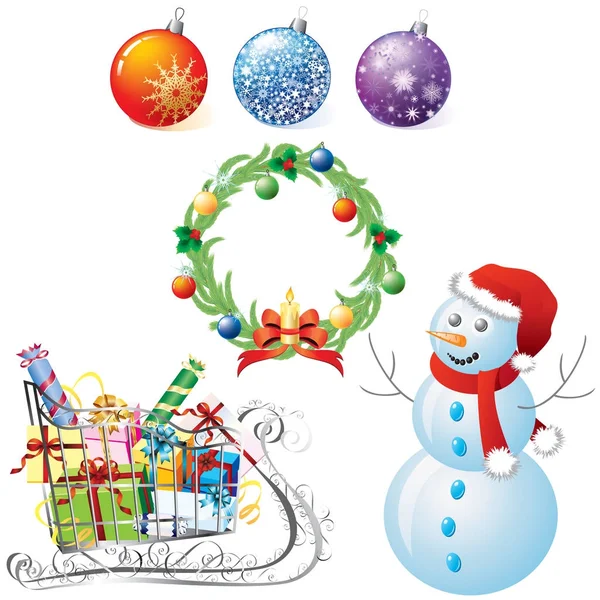 Symbols of Christmas — Stock Vector