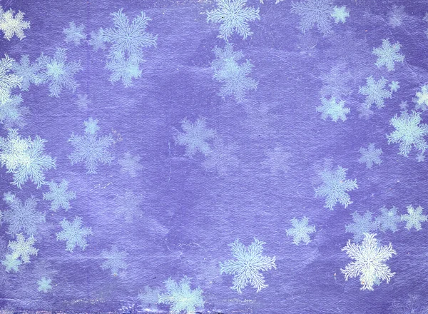 雪の結晶でクリスマスの背景をグランジ — ストック写真