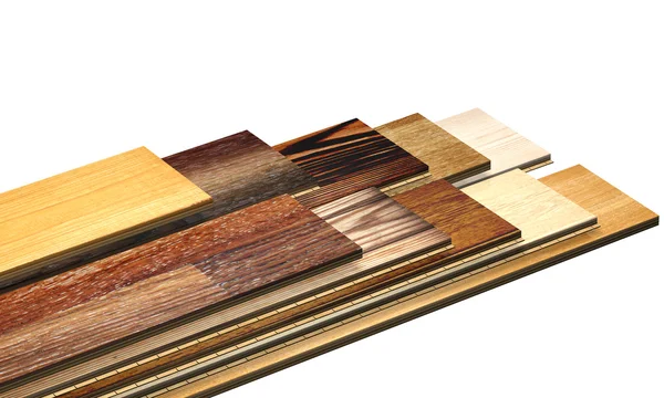 New oak parquet of different colors — Stock Photo, Image