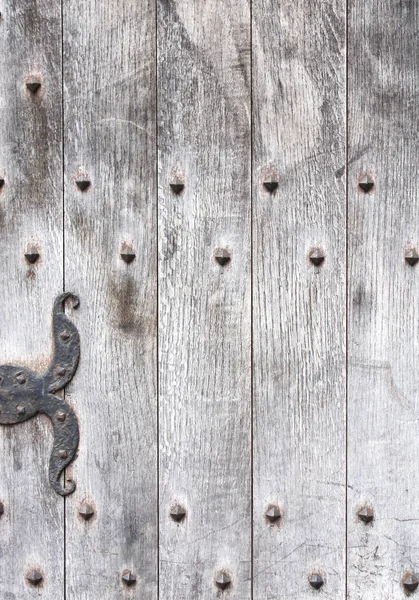 Ancient wood with rivets — Stock Photo, Image