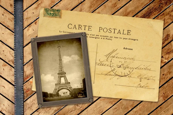 Vintage Fotoğraf ve kartpostal — Stok fotoğraf