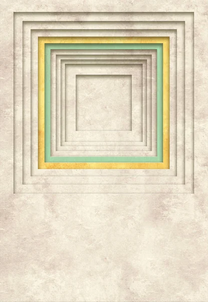 Achtergrond met patroon van oud papier en vierkante frame — Stockfoto