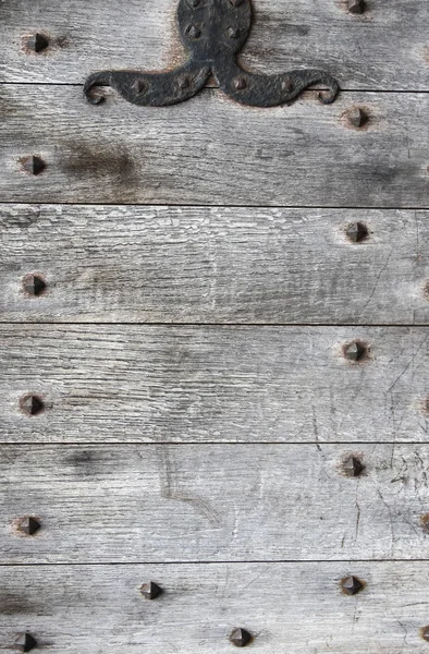 Ancient wood with rivets — Stock Photo, Image