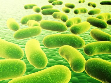 Pathogen bacteria on the surface clipart