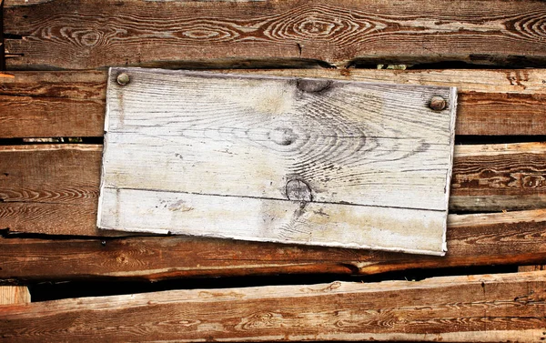 Oude houten plank met gebarsten verf oppervlak — Stockfoto