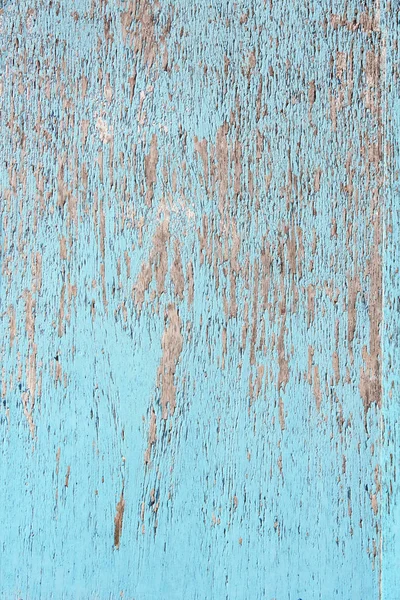 Ancient wood with cracked paint of blue color — Stock Photo, Image