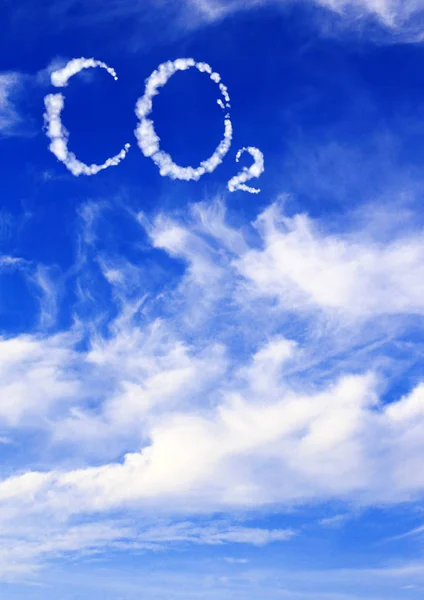 Symbolco2 aus Wolken — Stockfoto