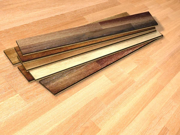 New planks of oak parquet — Stock Photo, Image