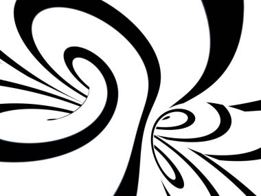 Abstract illusion. Black and white clipart
