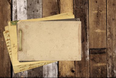 Eski ahşap kurullarında Vintage Fotoğraf 