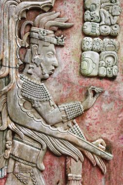 Maya Kralı, Palenque, Chiapas, Meksika ile oyma kısma