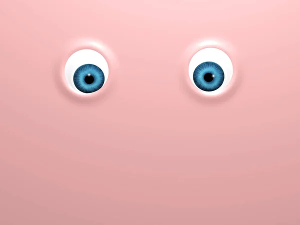 ピンクの背景に青い瞳 — ストック写真