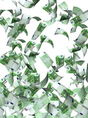 Euro banknot uçan 