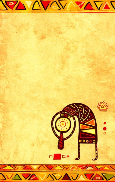 Grunge arka plan ile Afrika geleneksel desenler — Stok fotoğraf