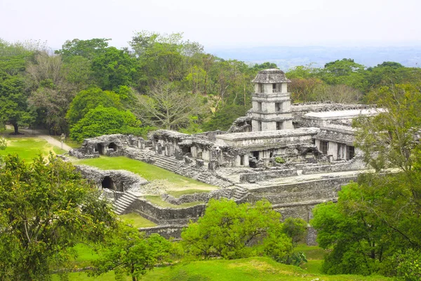 Ruinas del Palacio Real, Palenque, Chiapas, México —  Fotos de Stock