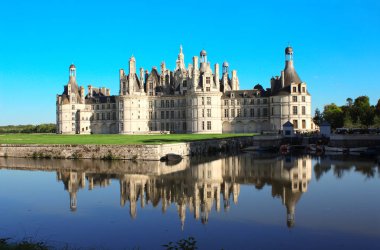 Chateau Chambord castle with reflection, Loire Valley, France clipart