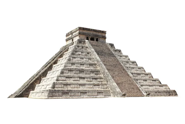 Forntida Maya pyramid (Kukulcan tempel), Chichen Itza, Yucatan, — Stockfoto