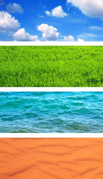 Set de banner con elementos de la naturaleza —  Fotos de Stock