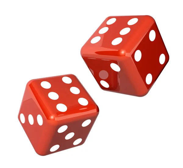 Falling dice for gambling — Stock Photo, Image