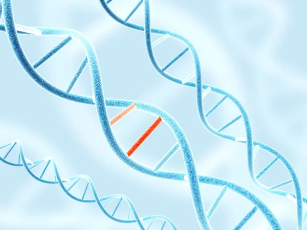 Структура ДНК з елементом задачі — стокове фото